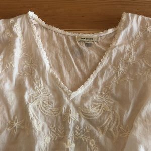 Max Studio white linen top